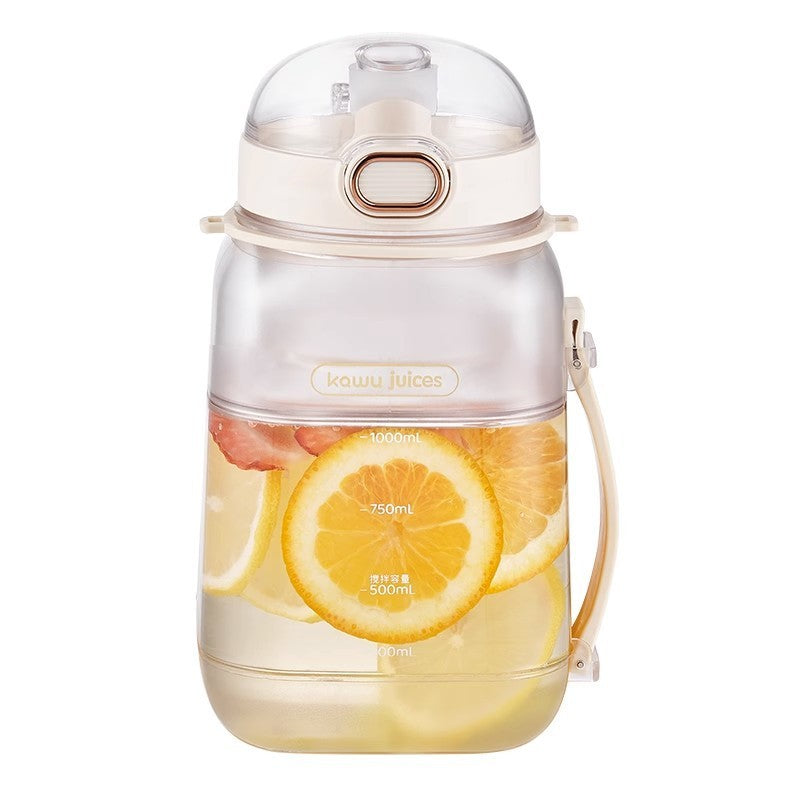 Rechargeable Juicer Cup – Portable Blender with Straw & Lid (1000ml, 60W)