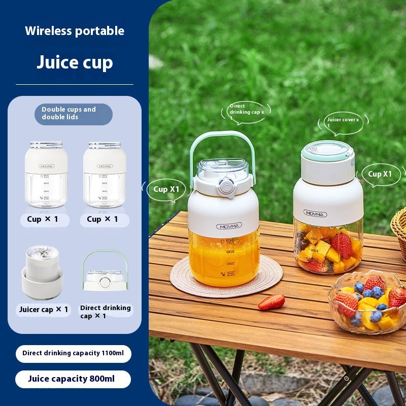 Wireless Portable Blender – Large Capacity 1.1L Ice Crushing Juicer Cup (80W)