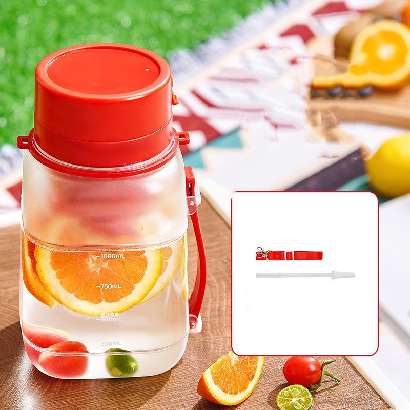 Rechargeable Juicer Cup – Portable Blender with Straw & Lid (1000ml, 60W)